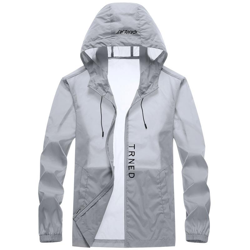 アウター 男性用 ラッシュガード 接触冷感 UVカット 紫外線対策 釣り 登山 アウトドア スポーツ ランニング ウェア 薄手 軽量 ジャンパー 白 グレー 青