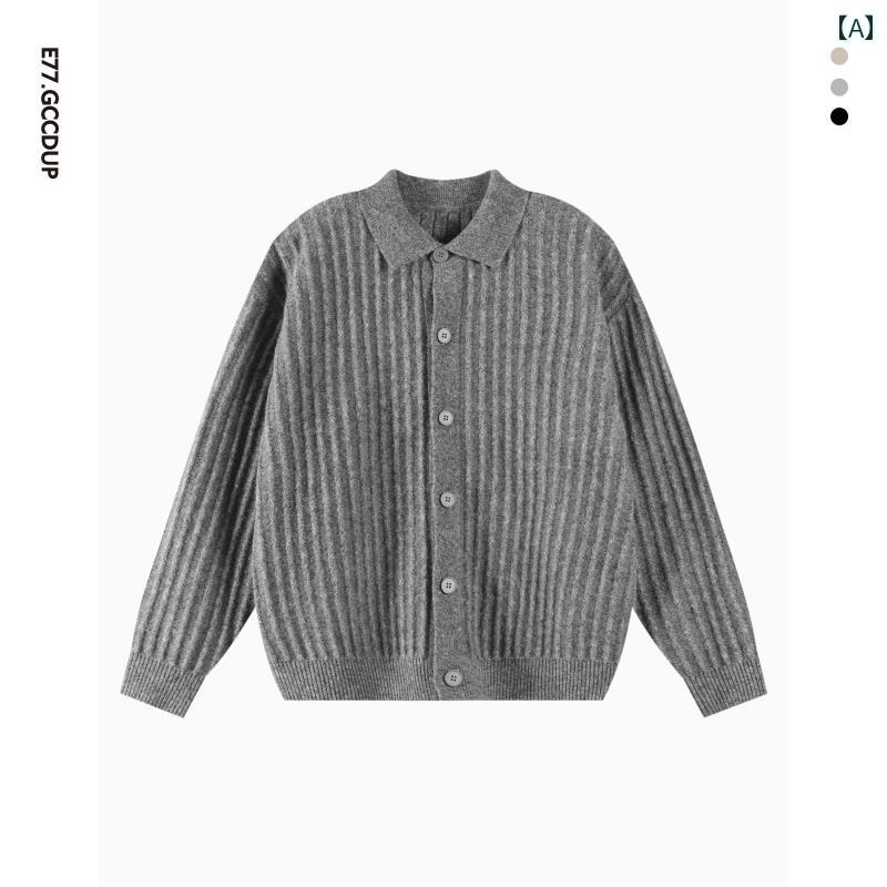 2025年. 秋冬 AW ウール ブレンド リラックス ニットカーディガン.カラフルカラーオシャレシンプルスタイル