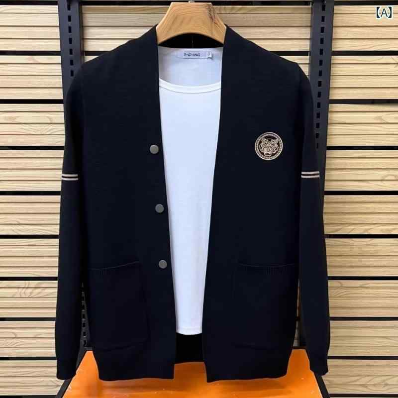豪華 ニットカーディガン メンズジャケット 春秋冬 ビジネス カジュアル ゆったり 多用途 セーター メンズ.オシャレ