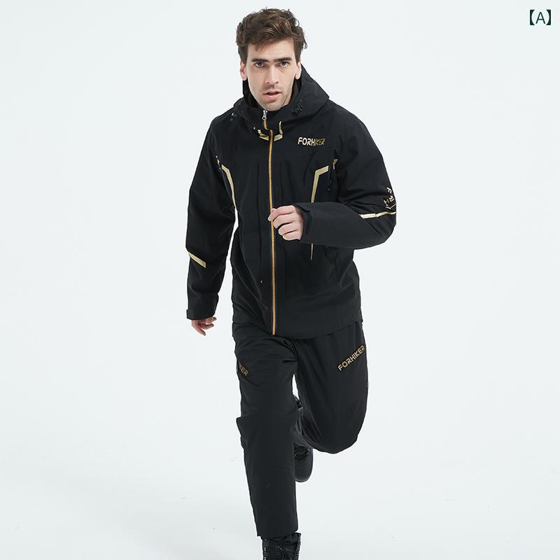フィッシング スーツ セット 秋冬 メンズ 3 イン 1 防風 ジャケット ロック 豪華 防水 海 釣り 防寒 服.カラフルカラーオシャレ