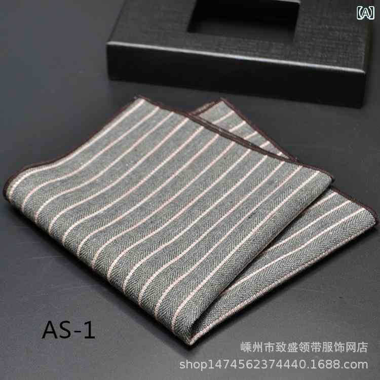 ポケットチーフ 男性用 コットン ストライプ チェック ハンカチーフ フォーマル カジュアル パーティー ビジネス スーツ ジャケット 小物(x2)