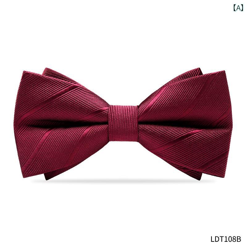 赤 蝶 ネクタイ 結婚式 男性 新郎 ウェディング スーツ 弓 フォーマルドレス ベスト マン ノット フリ..
