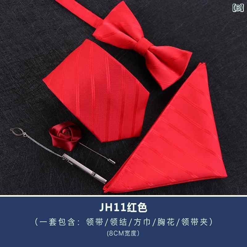 ドレス 5 ピース ネクタイ メンズ フォーマル ビジネス カジュアル 韓国 結婚式 新郎 ジッパー スクエア スカーフ.オシャレ