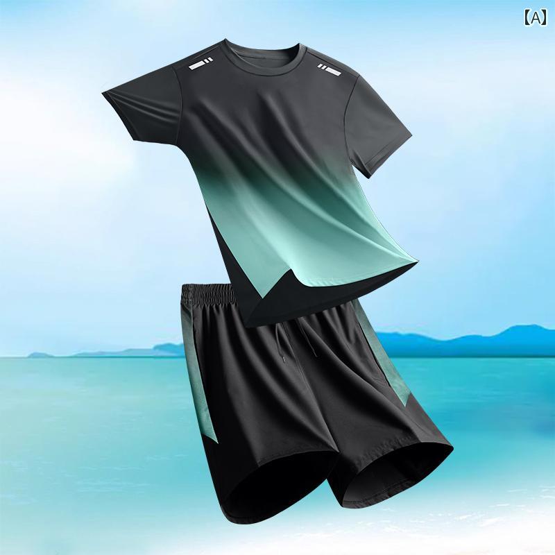 水着 スーツ メンズ 水泳 用具 フル セット 大人用 パンツ ゆったり 速乾 トップス 2025年.カラフルカラーオシャレ