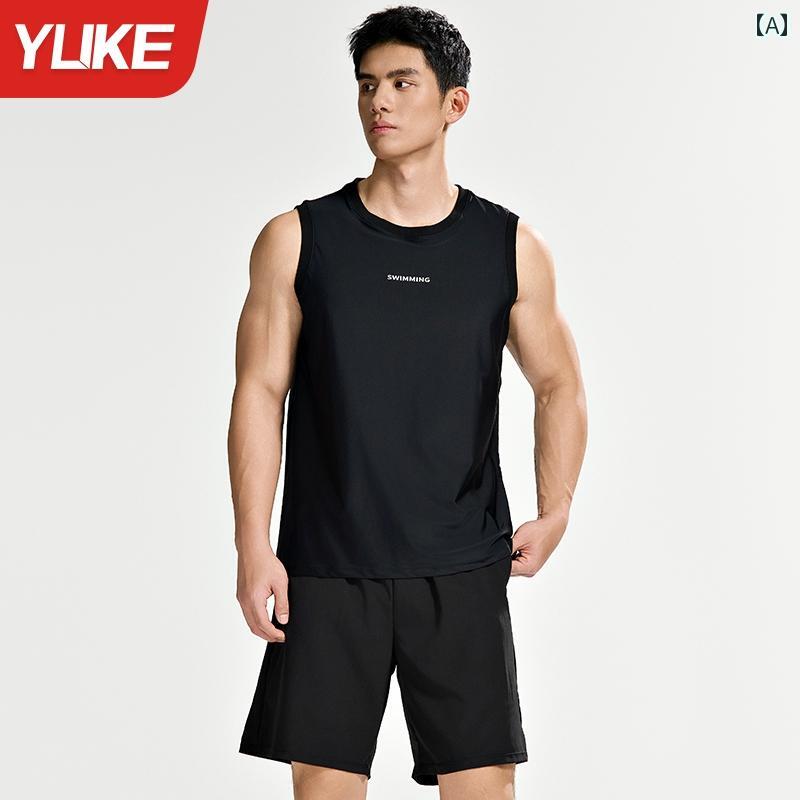 メンズ 水着 スーツ 2025年 夏 速乾性 水泳 ベスト 恥ずかしさ 防止 パンツ 装備 フル セット.カラフルカラーオシャレ