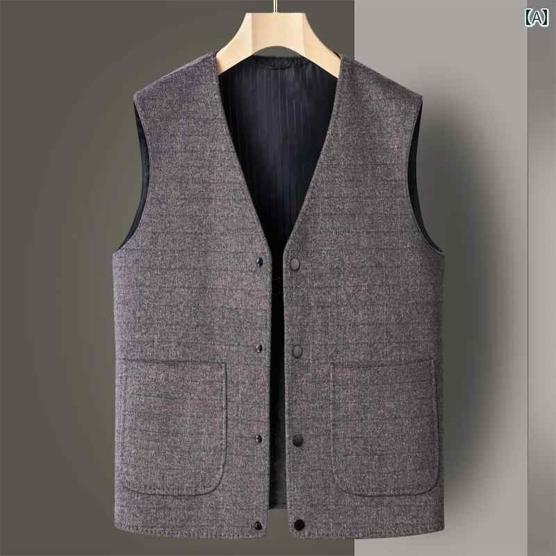 両面 ウール ベスト 2025年 冬新 男性用 60代の ジャケット.カラフルカラーオシャレデザイン。シンプルスタイル.メンズ。服装スタイル: 標準上場年：年衣服詳細：ボタン装飾衣服の職人技：水洗い生地の分類: ウール基本スタイル: な都会的な対象者：層適用シナリオ: -のレジャー活動素材構成: ウール 51%.-素材 49%製品コード: AOD-AL-W2391適した季節: 冬発売年とシーズン：春厚さ: 厚手サブスタイル: ビジネスカジュアルネックライン：Vネック衣服ポケットスタイル：3Dパッチポケット衣服の前立て：シングルブレスト柄: 無地サイズ: 3XL.2XL.ML.XLカラー展開：キャメル[ダブルフェイスウール]2391.ダークグレー[ダブルフェイスウール]2391.キャメル[ダブルフェイスウール]2395.ブラック[ダブルフェイスウール]2395.コーヒー[ダブルフェイスウール]2395.グレー[ダブルフェイスウール]2395.ライトグリーン[ダブルフェイスウール]2395.ダークグレー[ダブルフェイスウール]2395