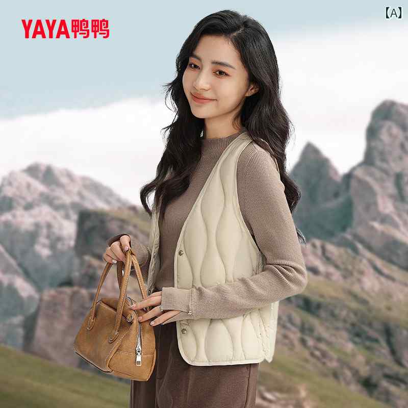 Rakuten - ダック ダウン 軽量 ベスト（ メンズ） 年 な アウトドア スポーツ Vネック ライナー.カラフルカラーオシャレシンプルスタイル