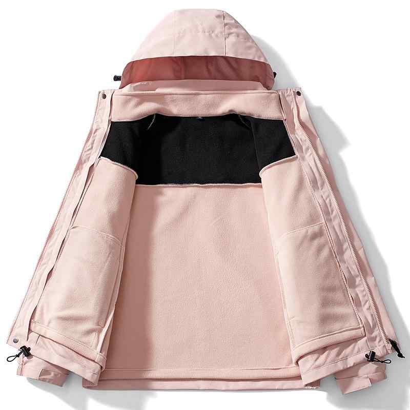 マウンテンパーカー レディース メンズ 取り外し可能 フリース インナー 防水 防寒 登山 アウトドア ウェア ライトグリーン オフホワイト ブラック XS S M L XL 2XL 3XL 秋冬