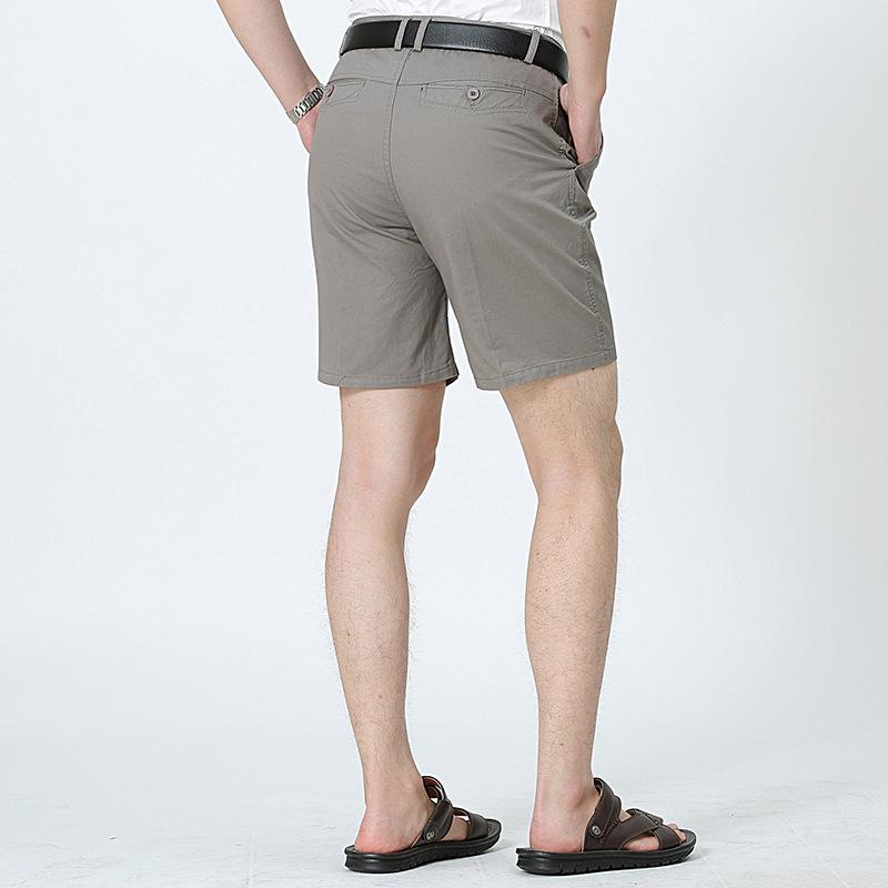 ハーフパンツ 男性用 高齢者 コットン ゆったり ストレート 高腰 休闲 夏 パンツ 薄手 カーキ ブラック系