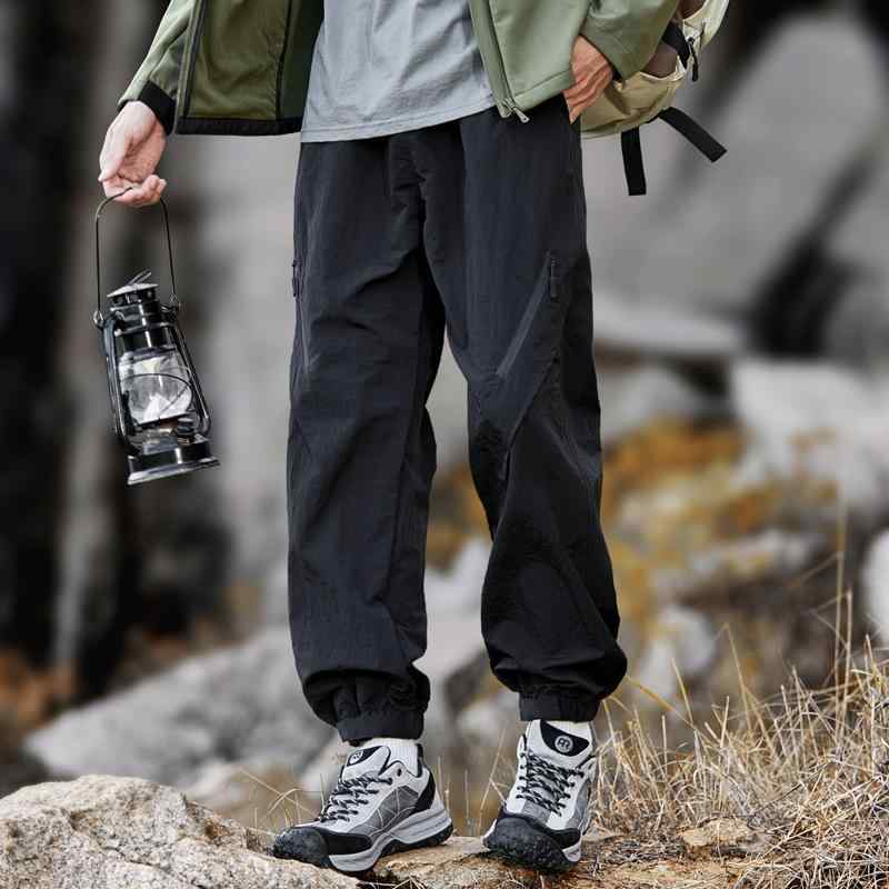 パンツ 男性用 登山パンツ 春秋 作業着 運動 徒歩 旅行 薄手 耐摩耗 防水 防風 サイクリング アウトド..