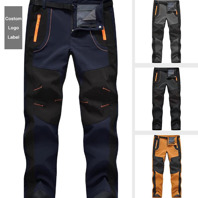 パンツ 男性用 アウトドア 登山 防風 防水 防寒 裏起毛 撥水 秋冬 ズボン スキー ウェア グレー ブルー..