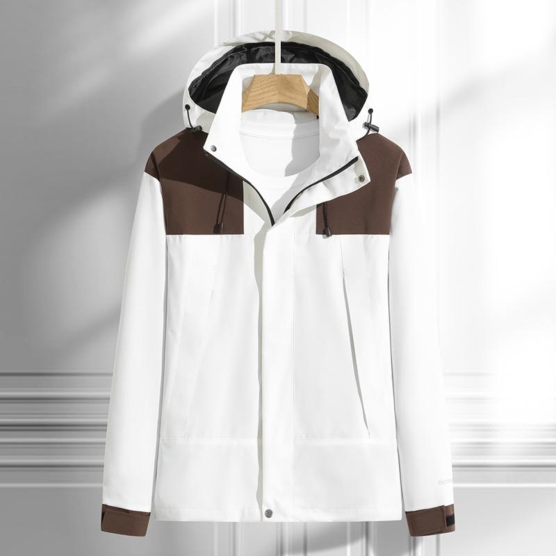 マウンテンパーカー レディース メンズ 春秋 撥水 防風 ジャケット アウトドア 登山用 金剛灰 米兔灰 ブラック 銀杏白 抹茶緑 白 如意粉 軽量 ウェア(4)