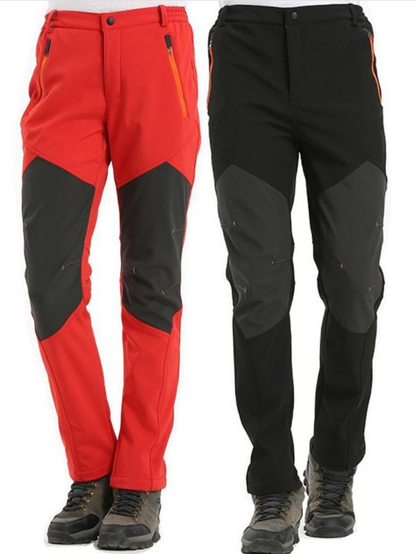 パンツ 男女兼用 防風 撥水 ストレッチ 登山パンツ トレッキングパンツ 裏起毛 フリース 釣り ウェア ..