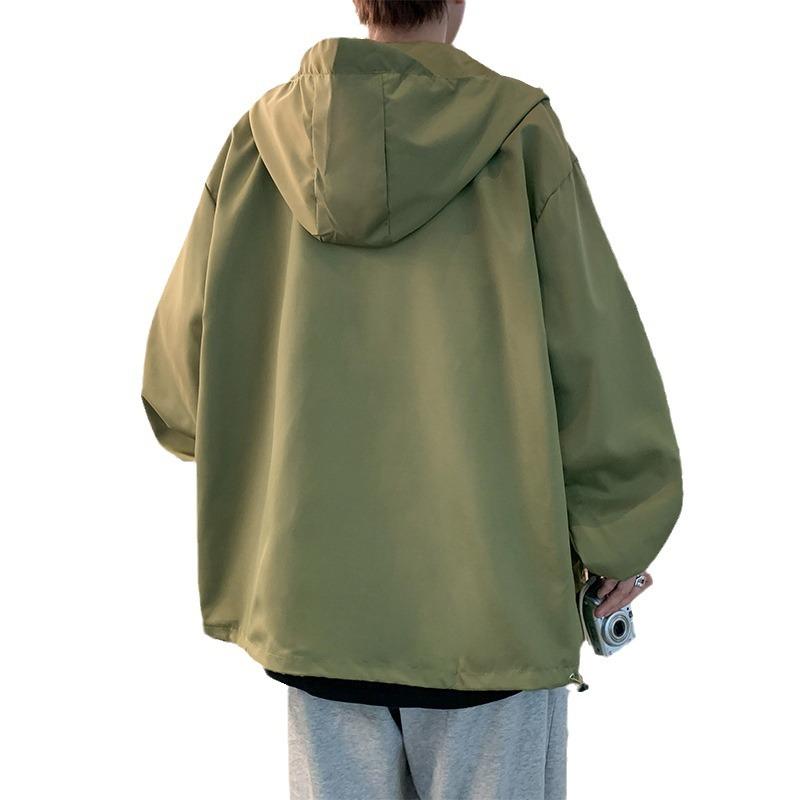 ジャケット 男性用 春秋 高街 アウトドア スポーツ ウェア ゆったり ポリエステル 赤 黒 緑