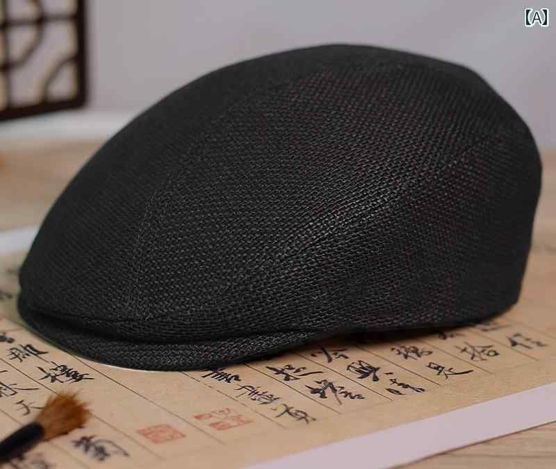 夏 キャップ 通気性 ハンドメイド サンハット 大きいサイズ リネン カジュアル 多用途 帽子 ハンチング..