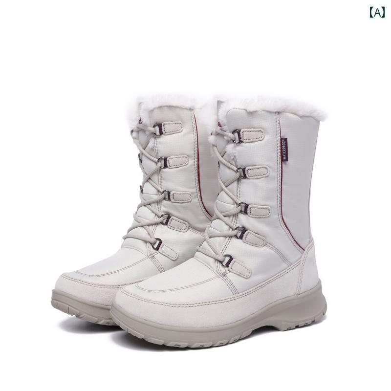 女性用 アウトドア スノーブーツ 防水性 滑り止め 機能 フリース 裏地 厚手 中国 北東 部 ハルビンの -..