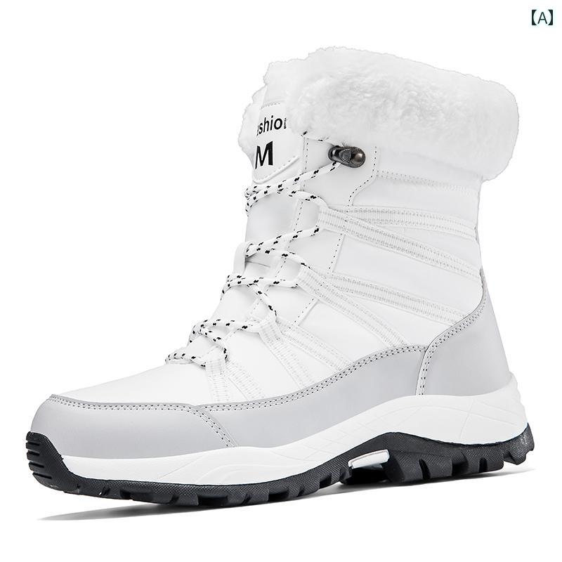 中国 北東 部 レディー スノーブーツ 2025年 冬用 フリース 裏地 厚手 氷点下でも 耐えられる コットン..