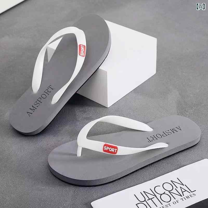 メンズ ビーチ サンダル 夏 スタイル 滑り止め 耐久性 耐摩耗性 屋外での シューズ スリッパ ソフト ソ..