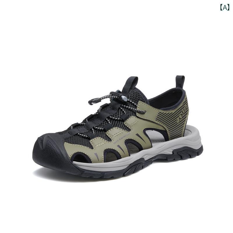 ラクダ メンズシューズ 夏新 アウトドア カジュアル サンダル メ ンズ スポーツ 滑り止め 包 頭 ソフト ソール メンズ ビーチ シューズ
