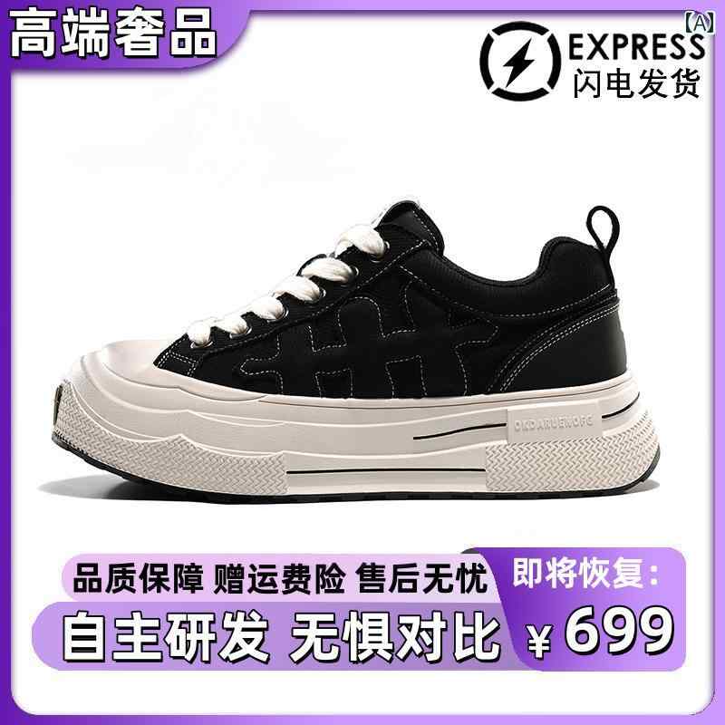 王 河 迪同 型 アンサンブル シリーズの キャンバス シューズ 男女兼用 2025年の 梅花 スニーカー 厚底..