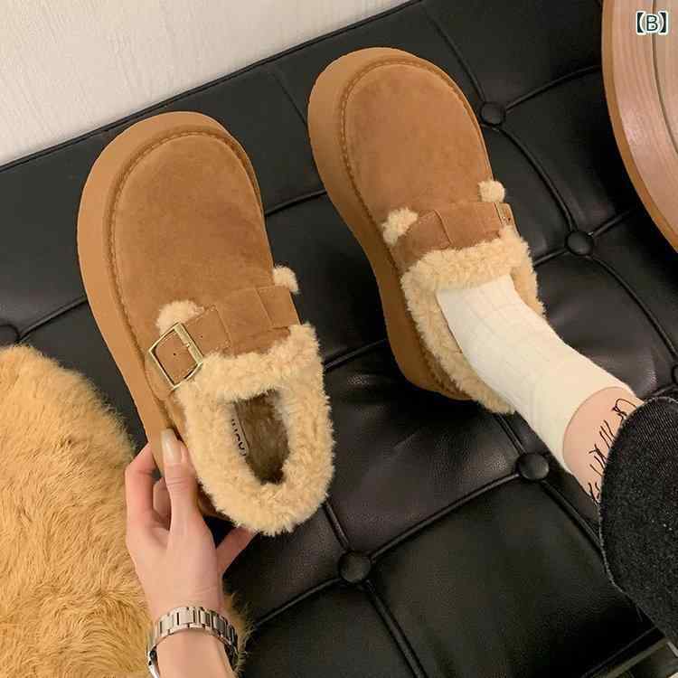 スノーブーツ レディース 厚底 秋冬 女性用 靴 シューズ 暖かい 防寒 裏起毛 ラウンドトゥ カジュアル 紐 格子柄 防水 ミドル丈 35 36 37 38 39 40