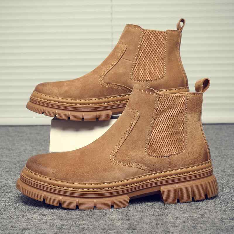 靴 メンズ 男性用 ワークブーツ ショートブーツ エンジニアブーツ ラウンドトゥ 革 ピッグスキン ゴム..