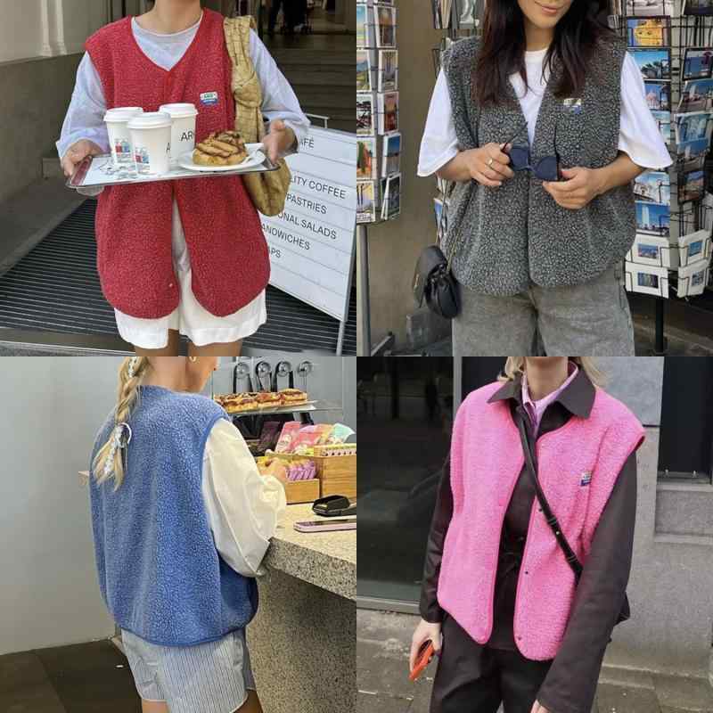 ・款式: カーディガン・衣長: 普通(50cm<衣長≤65cm)・領型: ラウンドネック・柄: 無地・素材: ポリエステル・主な素材: ポリエステル(ポリエステル繊維)95%以上・カラー: 栗色, 地藍, 米黄, 酸桃紅・サイズ: XS/S, M/L・スタイル: 日韓カジュアル・前開き: シングルブレスト・対象: 大人・性別: 女性・フィット: レギュラー・製品カテゴリ: ベスト