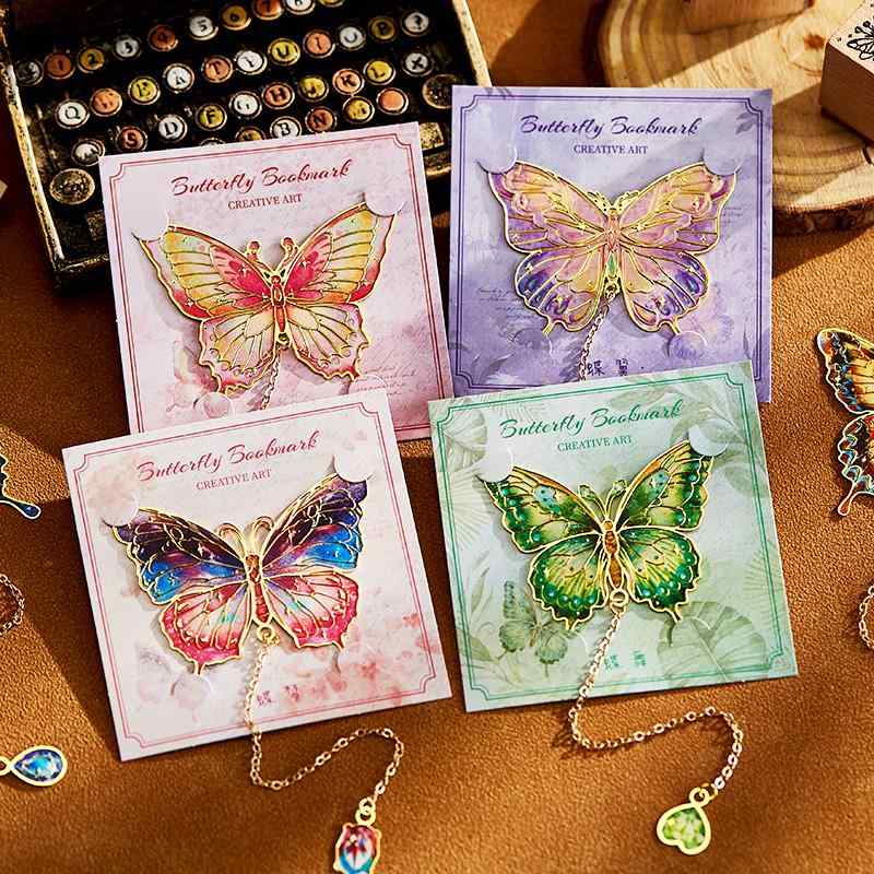 油絵 蝶 シリーズ ペンダント メタル ブック マーク チャイナ風 高 価値 学生 おしゃれ 読書 装飾 クリップ ギフト 豪華 芸術 卒業 記念 品 クラスの...