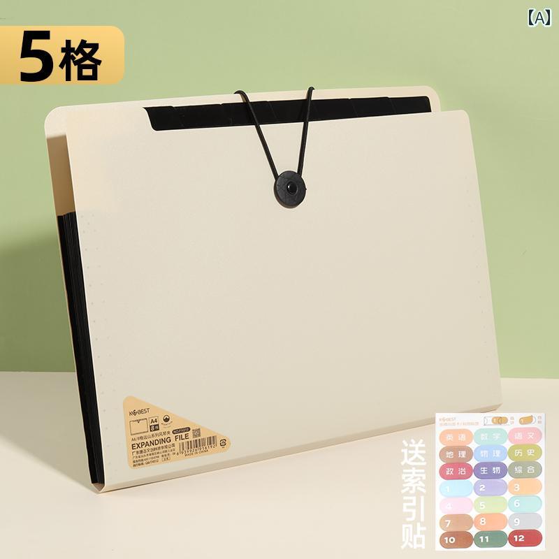 アコーディオン 式 多層 フォルダー A4 サイズの オフィス 書類や ファイル バッグ 大容量の テスト ペーパー クリップ の 学生用 オーガナイザー 妊婦 ブック 出産前 検診 冊子