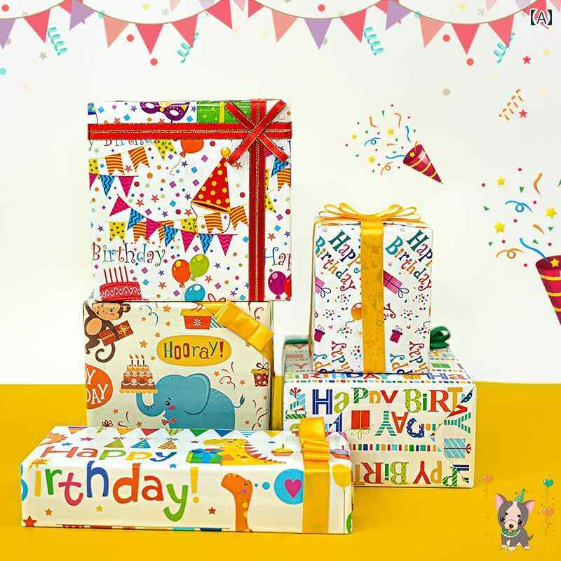 子供の 誕生日 プレゼントの 包装 大きな の 靴 箱の ギフト DIY クラフトの新 学期の 本の 紙の.カラ..