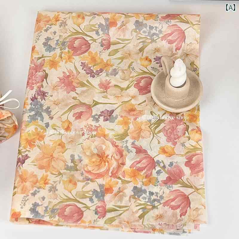 英国の レトロ的な 美的 花柄の 包装 紙 ティッシュ ペーパー 豪華 カラーマッチング 材.カラフルカラ..