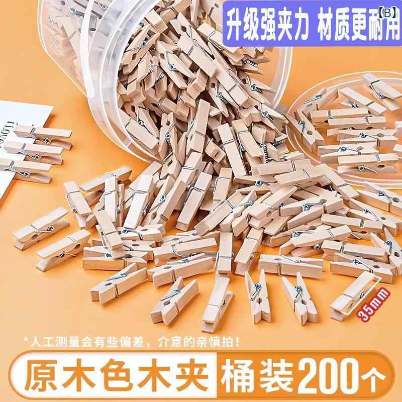 100個の 木製 クリップ DIY 付箋 写真 壁掛け ディスプレイ 装飾 ポスト カード 洋服 C 1.カラフルカラーオシャレ