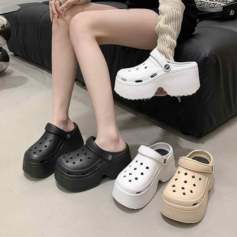 サンダル レディース 厚底 EVA サボ サンダル ビーチ サンダル つっかけ 靴 外履き 美脚 軽量 ローマ スタイル カジュアル かわいい ブラック ホワイト ベージュ系1