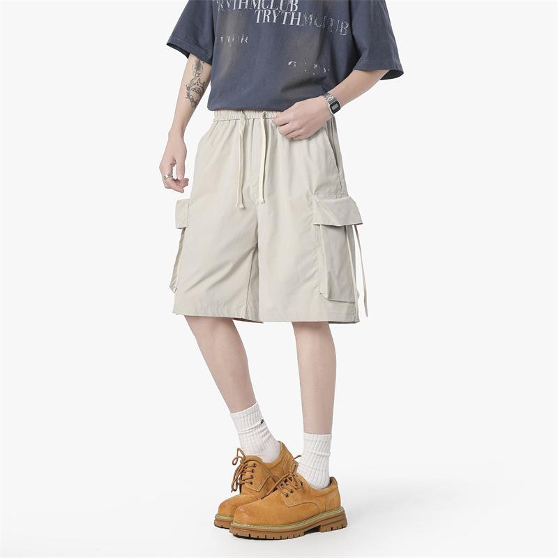 ・素材: 麻.綿・パンツ丈: 5分丈・シーズン: 夏・カラー: ブラック, カーキ, アーミーグリーン・サイズ: M, L, XL, 2XL, 3XL, 4XL, 5XL・パンツタイプ: ストレート・ストレッチ: 無・スタイル: 韓国