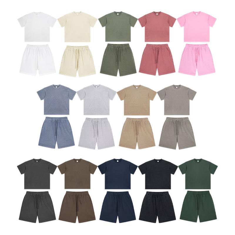 セットアップ メンズ 男性用 Tシャツ ショーツ コットン ウォッシュ加工 ヴィンテージ風 水洗い 杏色 グレー カーキ キャメル グリーン ブルー ピンク レッド ブラウン ブラック ホワイト 半袖 短パン 上下 部屋着 普段使い