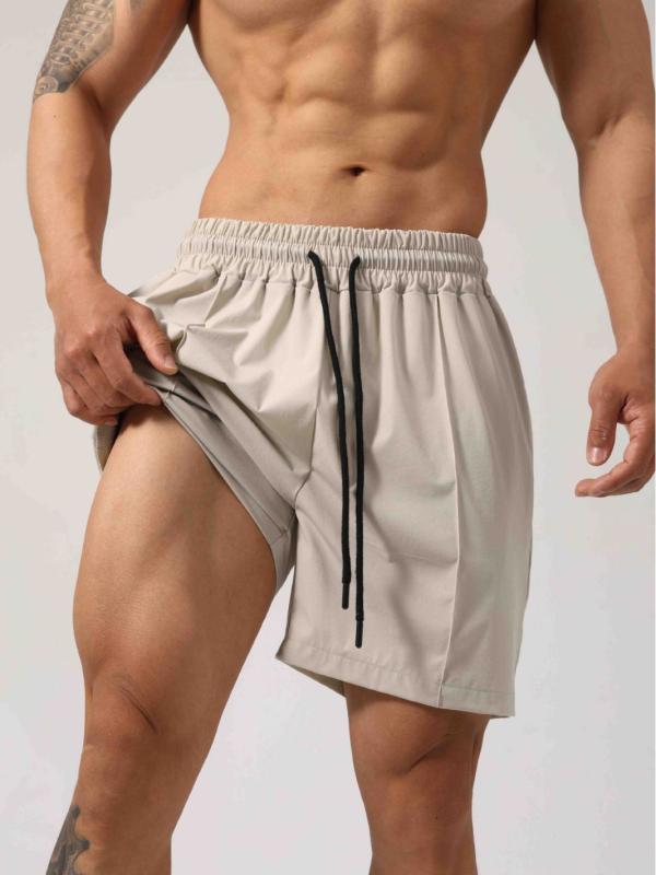 ショートパンツ 男性用 接触冷感 スポーツ ハーフパンツ ナイロン 切り替え カーキ ブラック ベージュ ..