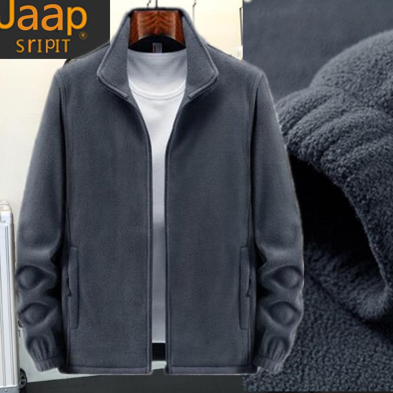 Wear - フリース メンズ 摇粒绒 ジャケット アウトドア 防寒 春秋冬 保温 ポリエステル 黒 グレー ブルー