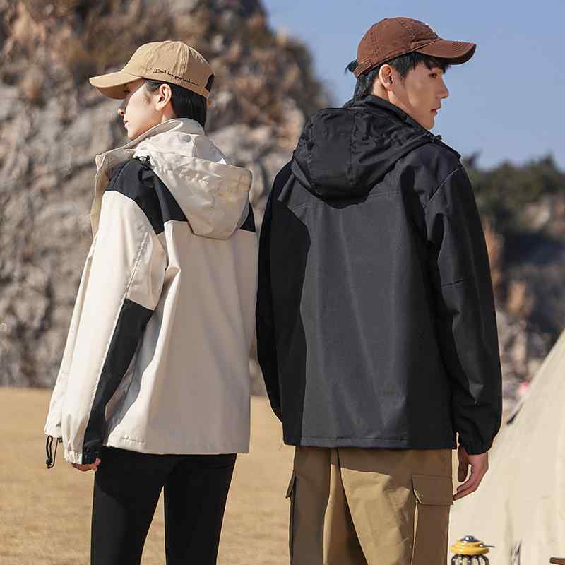 ジャケット 男性用 春秋 アウトドア 防水 防風 薄手 ブルゾン ミリタリー カジュアル ベージュ カーキ ブラック ピンク1