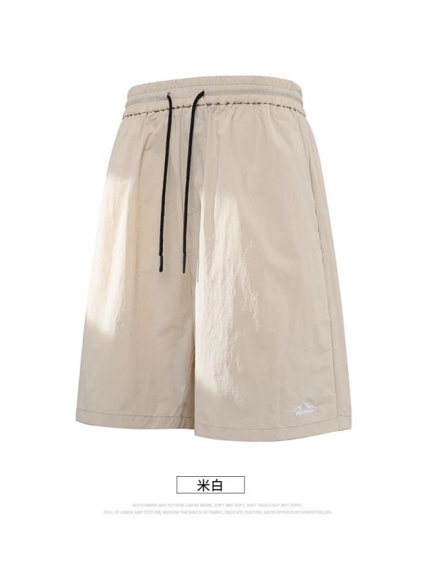 樂天商城 - ハーフパンツ 男性用 5分丈パンツ ルーズ スポーツ バスケットボール ストライプ 切り替え 配色 夏 接触冷感 伸縮性