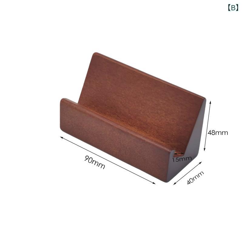 無垢材の おしゃれ 名刺 ホルダー ベース デスク トップ / 受付用 木製 ラック オフィス 収納.カラフルカラーオシャレ