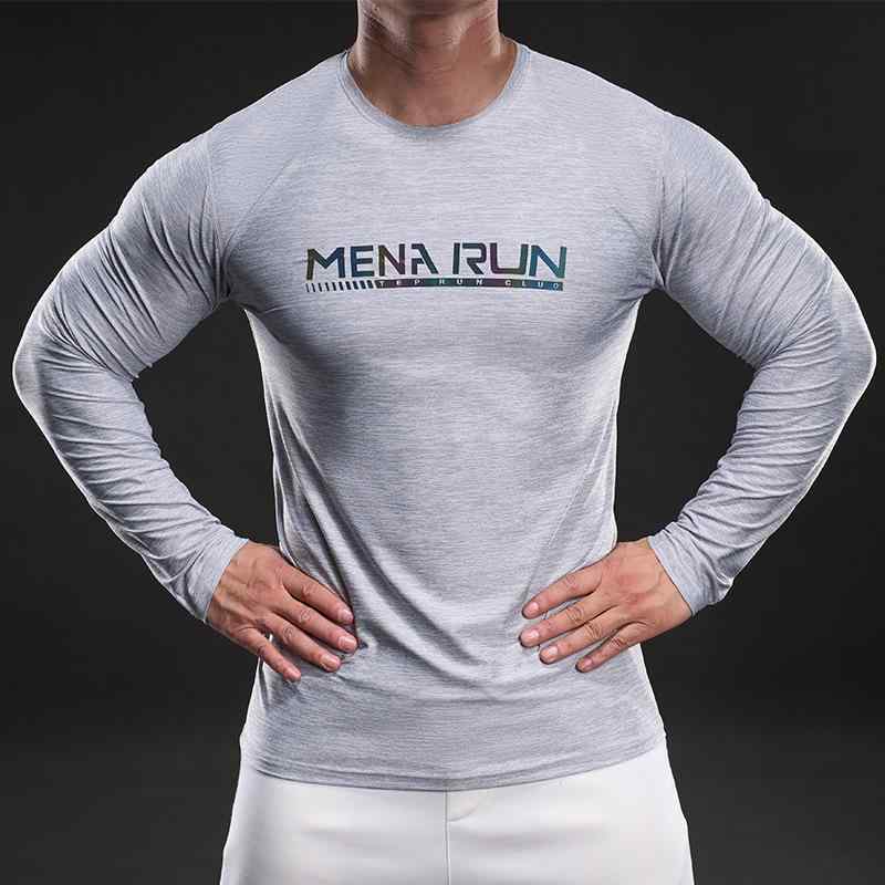 Tシャツ 男性用 薄手 速乾 接触冷感 長袖 ポリエステル スポーツ インナー 立襟 普段使い 春夏 秋 グレー ブルー グレー