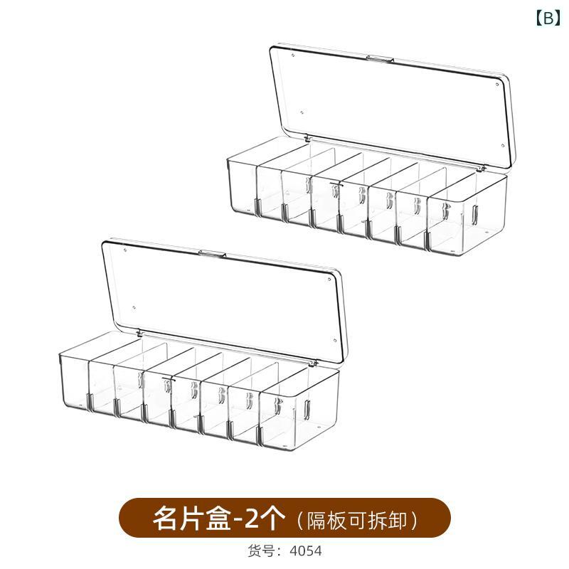 名刺 ホルダー / オーガナイザー 仕分け 整理 ボックス 蓋 付き 展示用 分類.カラフルカラーオシャレシンプルスタイル