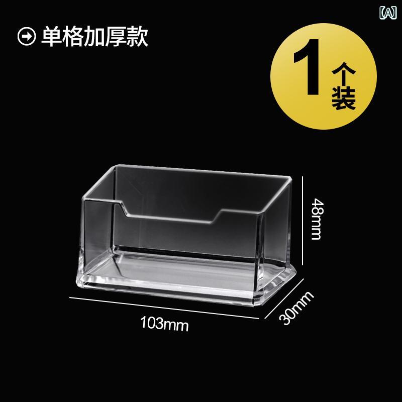 アクリル製の 豪華 透明 名刺 ホルダー ポータブルで 車用 収納 ビジネス タイル.カラフルカラーオシャレシンプルスタイル