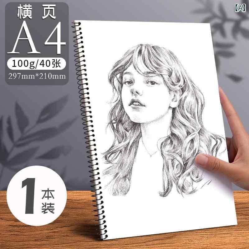A4 スケッチ ブック 8 k 16 厚手の 学生用 用紙 マーカー 白紙 色 鉛筆 水彩 画 アート K 描画.カラフルカラーオシャレ