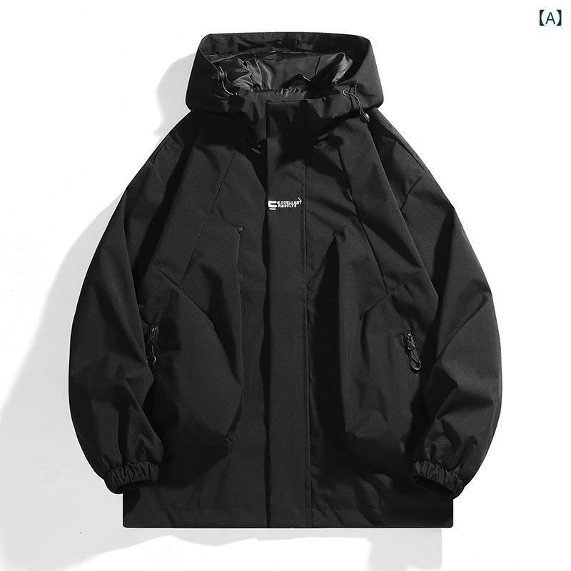 マウンテンパーカー S M L XL 2XL 3XL 春秋 防風 撥水 アウター ジャケット 登山 アウトドア 男性用 女性用 ブラック グリーン パープル カーキ ポリエステル