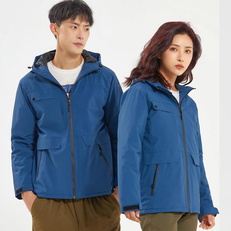 マウンテンパーカー 男性用 防水 防風 アウター 秋冬用 裏起毛 登山ウェア アウトドアウェア ジャンパー ブルゾン 作業着 フード付き