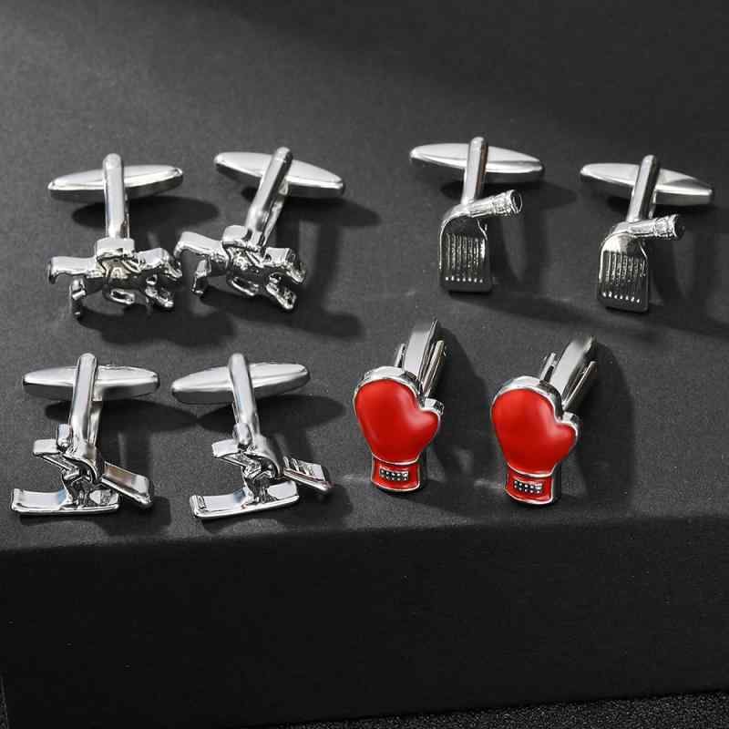 カフス 男性用 フレンチシャツ 袖ボタン 袖飾り 電気メッキ加工 合金 ハート型 スポーツ 競馬 スキー ..