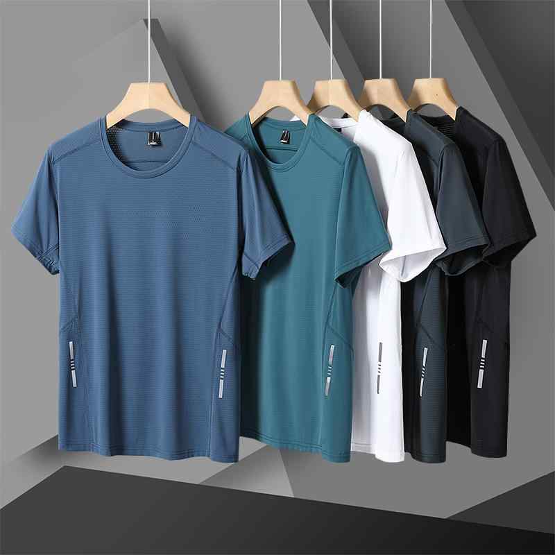 Tシャツ 男性用 薄手 半袖 速乾 スポーツ トレーニング ランニング ウェア 接触冷感 ストレッチ 伸縮性 涼しい 普段使い 部屋着 ブラック ホワイト グレー ブルー グリーン