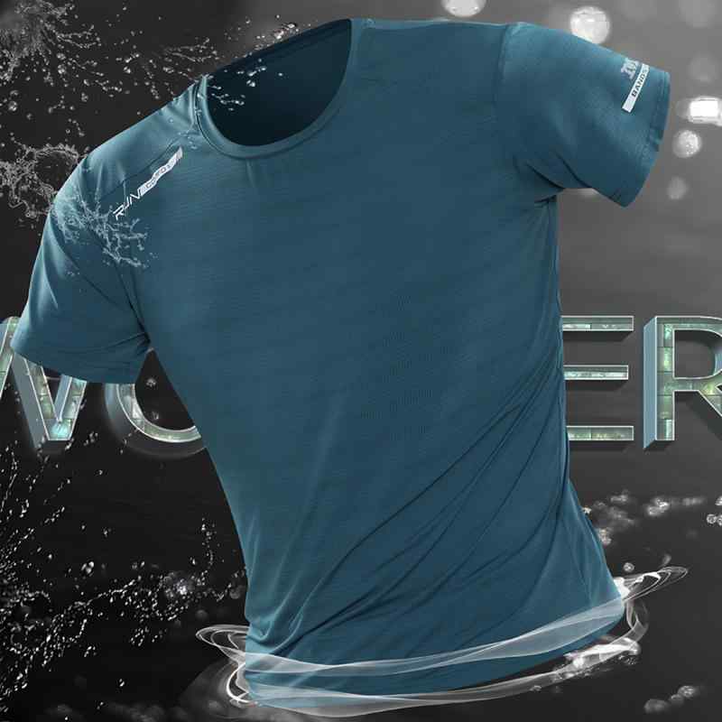 Tシャツ 男性用 薄手 速乾 接触冷感 ポリエステル混紡 半袖 スポーツ トレーニング ランニング 普段使い ブラック 黒 グレー グレー ホワイト 白 ブルー 青 M L XL 2XL 3XL 4XL 5XL