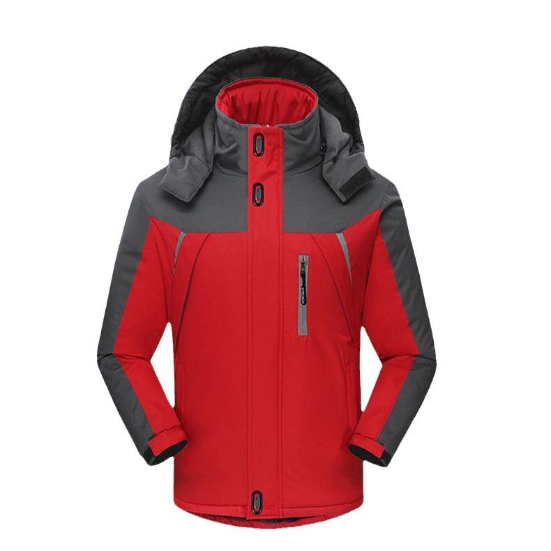 Wear - マウンテンパーカー メンズ 防寒着 裏起毛 撥水 防風 保温 アウトドアウェア 作業服 大きいサイズ ブラック レッド ブルー